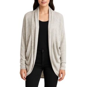 Aritzia Wilfred White & Grey Diderot Cardigan Cocoon Cozy Sweater Sz Small